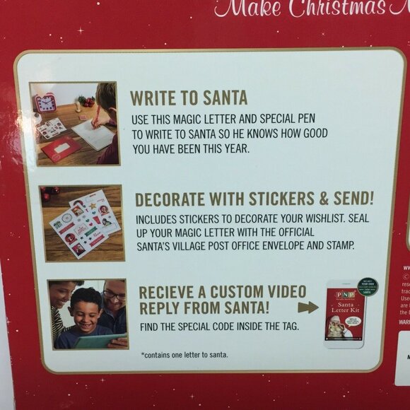 North Pole Santa Letter Kit Personal Video Message Christmas Child Write Sticker - Picture 5 of 6